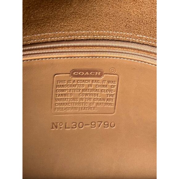 Vintage Coach City Bag 9790 Tan Leather Crossbody Purse USA Era Flawed READ - Picture 11 of 11